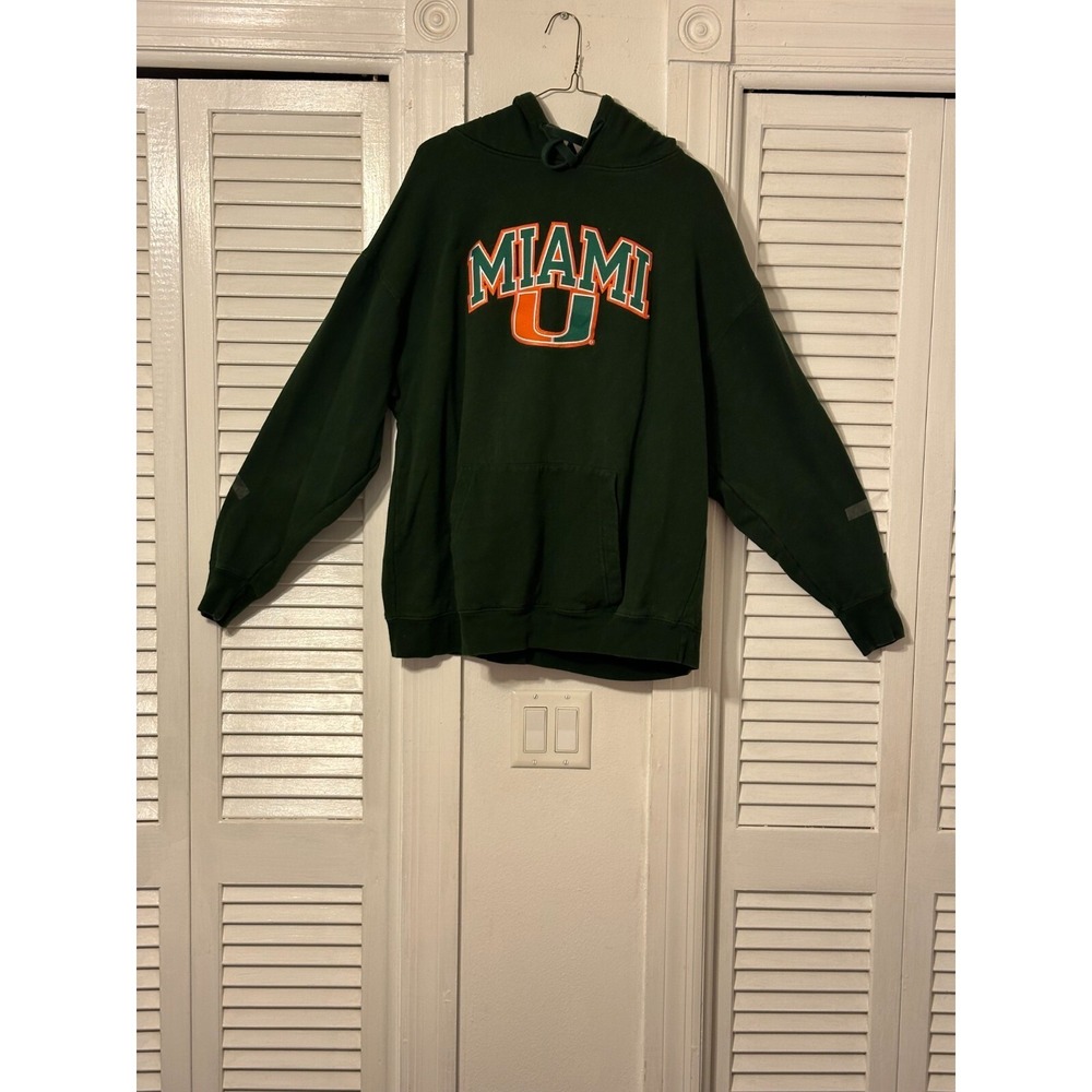 VTG Next MIAMI U Hooded Sweatshirt XL, Green, Pullover, Kangaroo Pockets